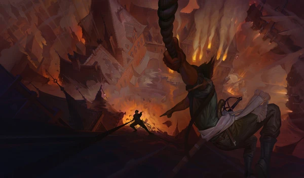Recovered fantasy or concept art depicting maritime or coastal ruins