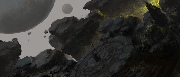 Recovered digital artwork depicting ancient or fantasy architecture