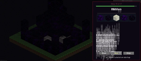 Animated gif showing day-night cycle and darkness in voxel sandbox