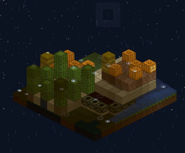 Isometric voxel sandbox main interface screenshot